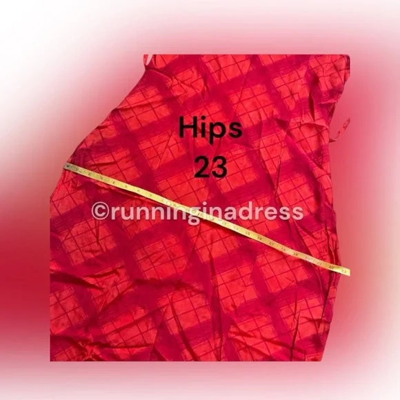 VTG Matty Nique Red Tartan Plaid Maxi Slip Dress NWT 90s Y2K DeadStock XL 8/10 - Picture 15 of 16